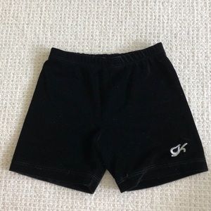 Gk black velvet gymnastics workout shorts